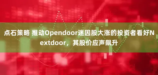 点石策略 推动Opendoor迷因股大涨的投资者看好Nextdoor，其股价应声飙升